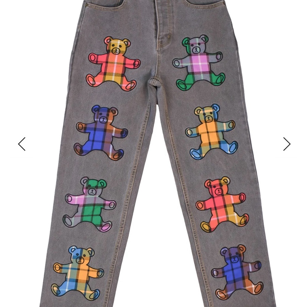 ISO Teddy Fresh Bear Patch Jean Pants Denim
